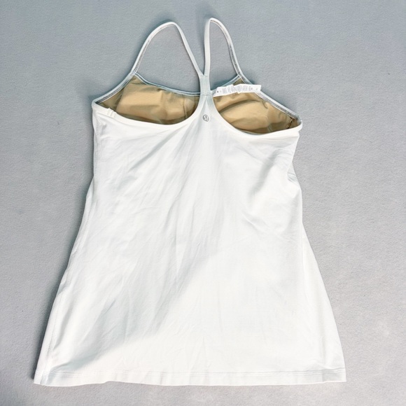 Lululemon Women's Workout Tank Top Scoop Neck Spaghetti Strap White Athletic 10 - Picture 2 of 7